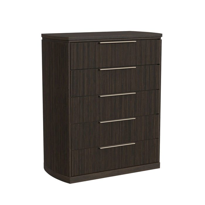 Sylvie Wall Bed Bedroom Set in Dark Brown