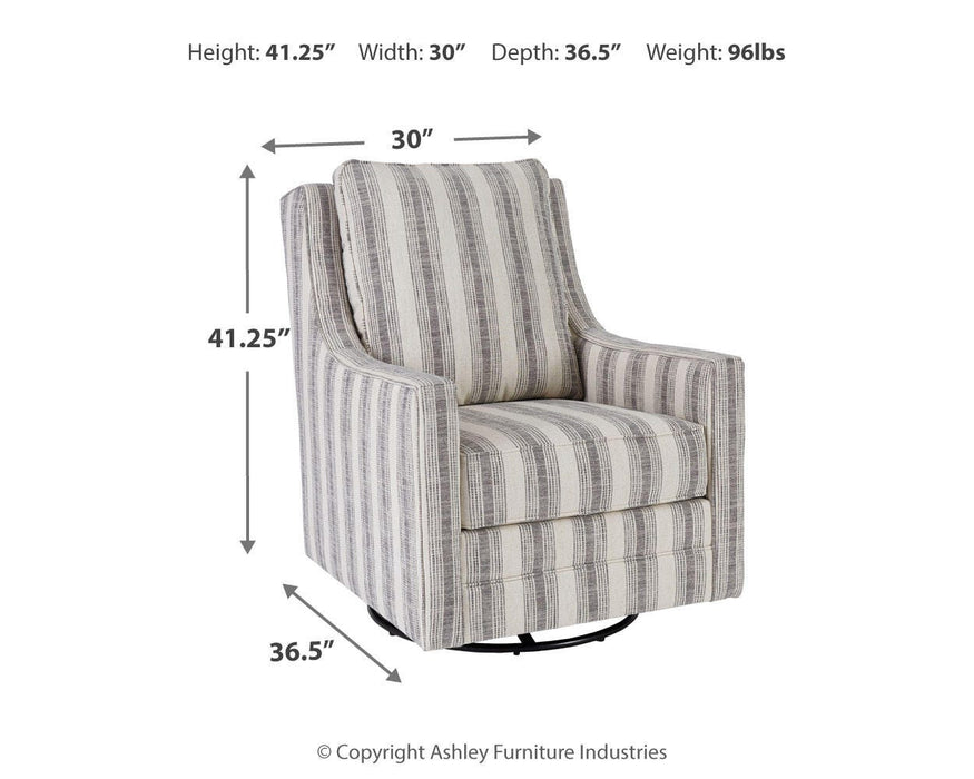 Kambria Swivel Glider Accent Chair - Eclectic 79 Furniture Store