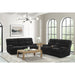 Admiral Motion Loveseat with Console in Masis Black - Eclectic 79 Furniture Store