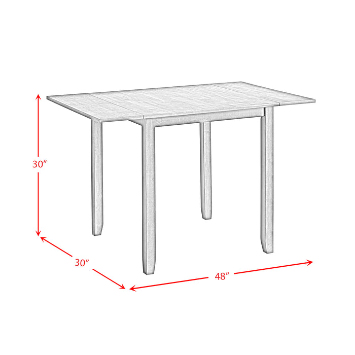 Alex 3PC Dining Set with Drop Leaf Table in Espresso - Eclectic 79 Furniture Store