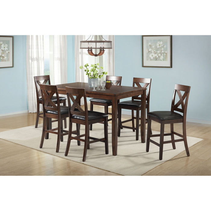 Alex 60" 7Pc Counter Dining Set - Eclectic 79 Furniture Store