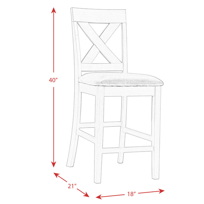 Alex 60" 7Pc Counter Dining Set - Eclectic 79 Furniture Store