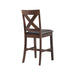 Alex Counter Side Chair W/Brown PU Espresso (2 Per Pack) - Eclectic 79 Furniture Store