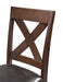 Alex Counter Side Chair W/Brown PU Espresso (2 Per Pack) - Eclectic 79 Furniture Store