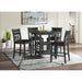 Amherst Counter Height Dining Set in Grey-Table & Four PU Chairs - Eclectic 79 Furniture Store