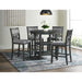 Amherst Counter Height Dining Set in Grey-Table & Four PU Chairs - Eclectic 79 Furniture Store
