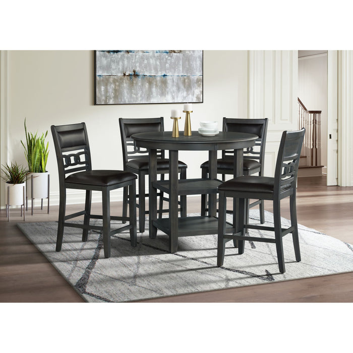 Amherst Counter Table w/Wood Leg Grey Finish