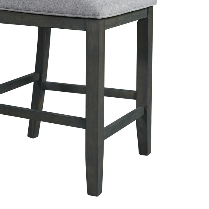 Amherst Counter Side Chair W/Fabric Cushion Grey Finish (2 Per Pack) - Eclectic 79 Furniture Store