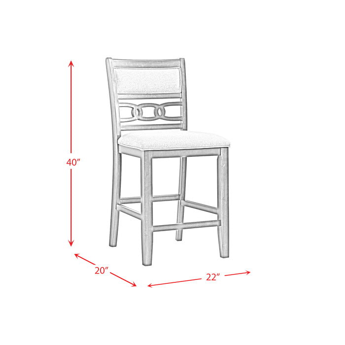 Amherst Counter Height Dining Set in Grey-Table & Four PU Chairs - Eclectic 79 Furniture Store