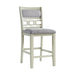 Amherst Counter Side Chair W/Fabric Cushion White Finish (2 Per Pack) - Eclectic 79 Furniture Store