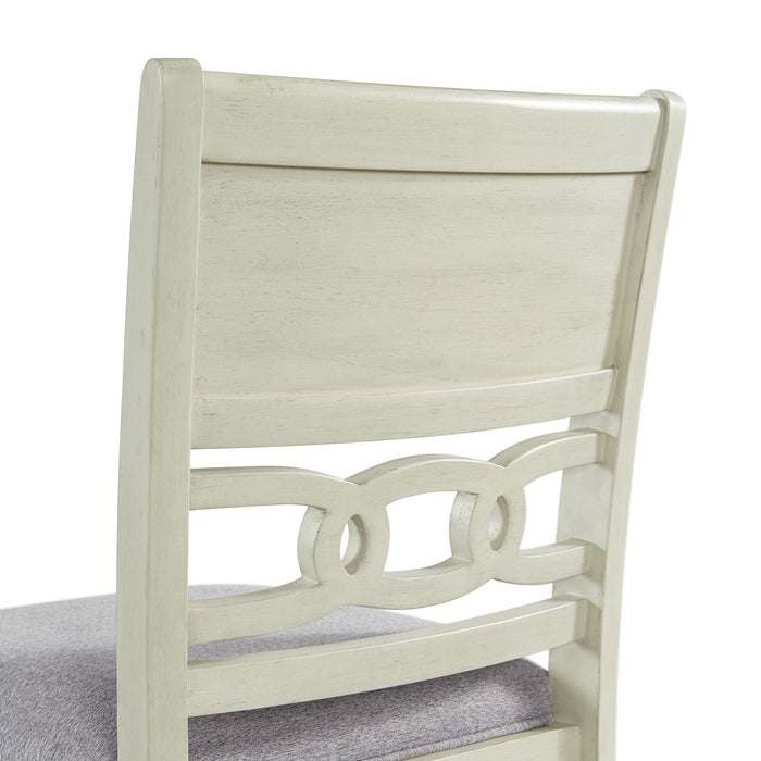 Amherst Counter Side Chair W/Fabric Cushion White Finish (2 Per Pack) - Eclectic 79 Furniture Store