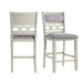 Amherst Counter Side Chair W/Fabric Cushion White Finish (2 Per Pack) - Eclectic 79 Furniture Store