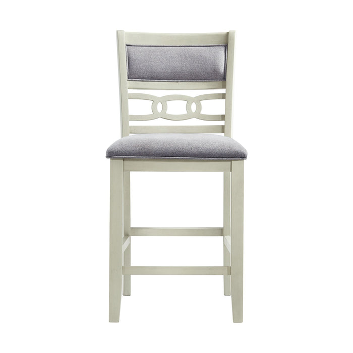 Amherst Counter Side Chair W/Fabric Cushion White Finish (2 Per Pack) - Eclectic 79 Furniture Store