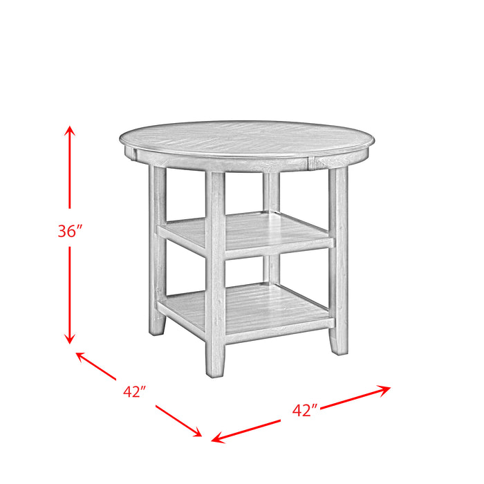 Amherst Counter Height Dining Set in Grey-Table & Four PU Chairs - Eclectic 79 Furniture Store
