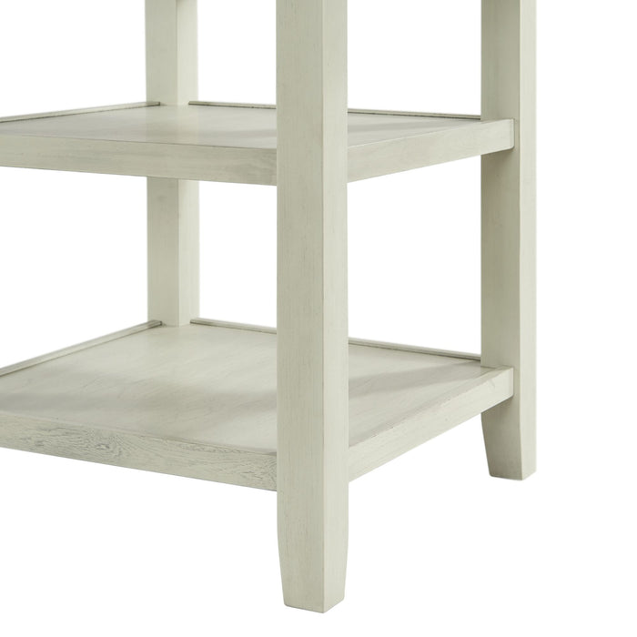 Amherst Counter Table w/Wood Leg White Finish - Eclectic 79 Furniture Store