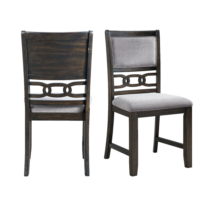 Amherst Dining Side Chair W/Fabric Cushion Dark Finish (2 Per Pack) - Eclectic 79 Furniture Store