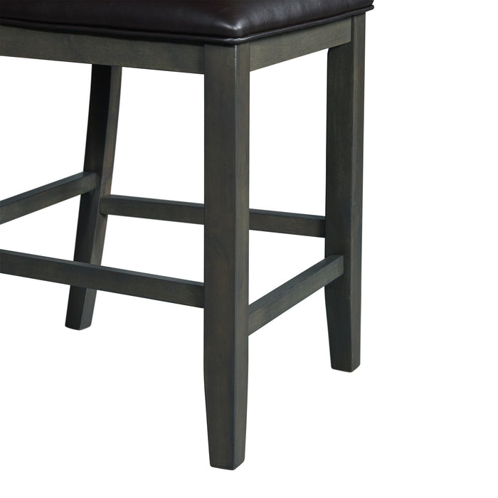 Amherst Counter Height Dining Set in Grey-Table & Four PU Chairs - Eclectic 79 Furniture Store