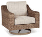 Beachcroft Outdoor Swivel Lounge with Cushion - Eclectic 79 Furniture Store