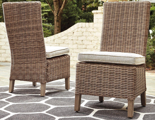 Beachcroft Outdoor Side Chair with Cushion (Set of 2) - Eclectic 79 Furniture Store
