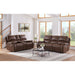 Atlantis Power Motion Loveseat with Power Motion Head Recliner & Console in Heritage Brown - Eclectic 79 Furniture Store