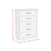 Avalanche 5-Drawer Chest in Antique White - Eclectic 79 Furniture Store