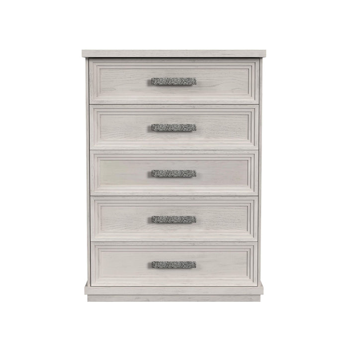 Avalanche 5-Drawer Chest in Antique White - Eclectic 79 Furniture Store
