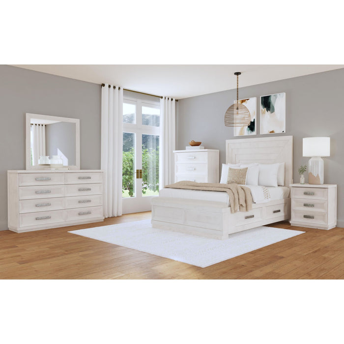 Avalanche 5-Drawer Chest in Antique White - Eclectic 79 Furniture Store