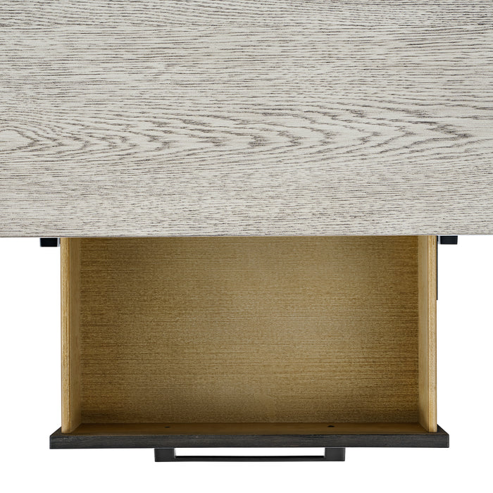 Axel Server in Light Grey and Espresso
