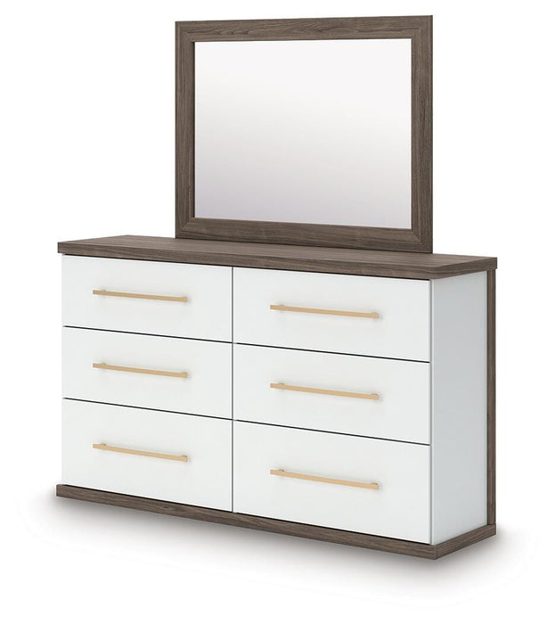 Kendanport Dresser and Mirror - Eclectic 79 Furniture Store