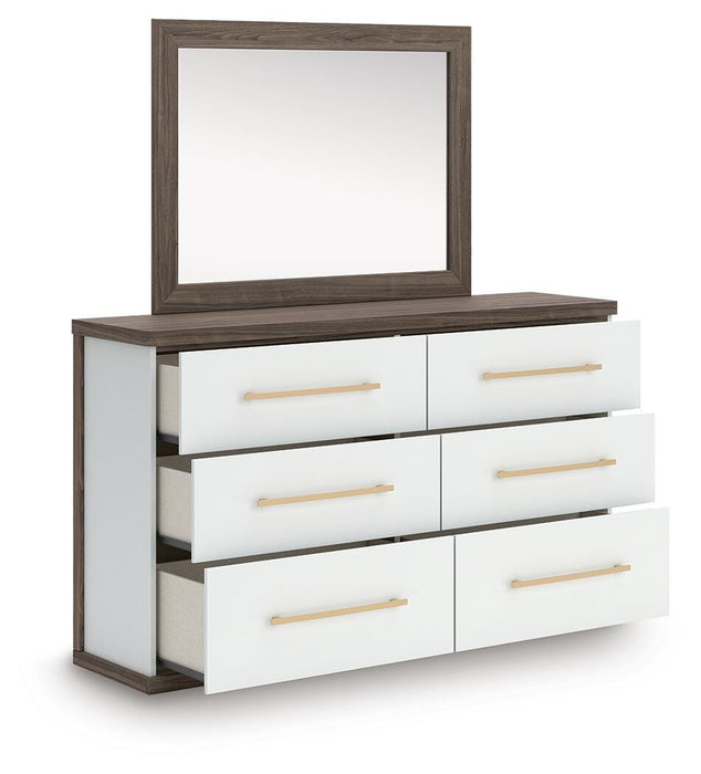Kendanport Dresser and Mirror - Eclectic 79 Furniture Store