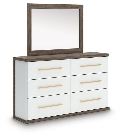Kendanport Dresser and Mirror - Eclectic 79 Furniture Store