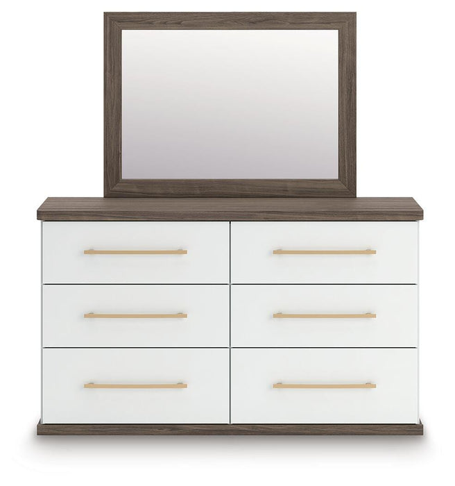 Kendanport Dresser and Mirror - Eclectic 79 Furniture Store