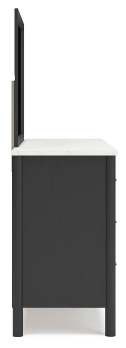 Cadmori Dresser and Mirror - Eclectic 79 Furniture Store