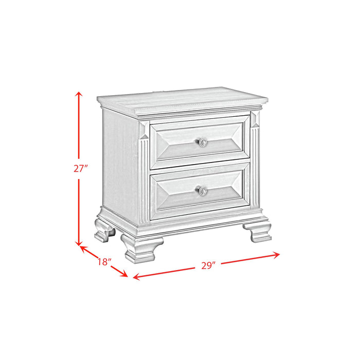 Bridgestone 2-Drawer Nightstand with USB - Eclectic 79 Furniture Store