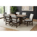 Brisbane Standard Height Dining Set in Brown-Table and Four Fabric Chairs - Eclectic 79 Furniture Store