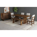 Brisbane Standard Height Dining Set in Brown-Table and Four Fabric Chairs - Eclectic 79 Furniture Store