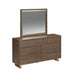 Brisbane UPH Bedroom Set with Boucle Beige and LED - Eclectic 79 Furniture Store