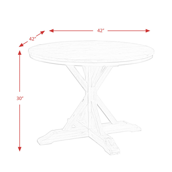 Callista Round Standard Height 5PC Dining Set-Table and Four Chairs