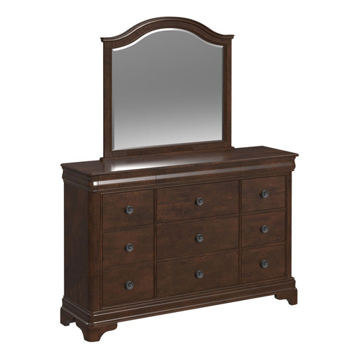 Cameron Cherry Dresser & Mirror Set - Eclectic 79 Furniture Store