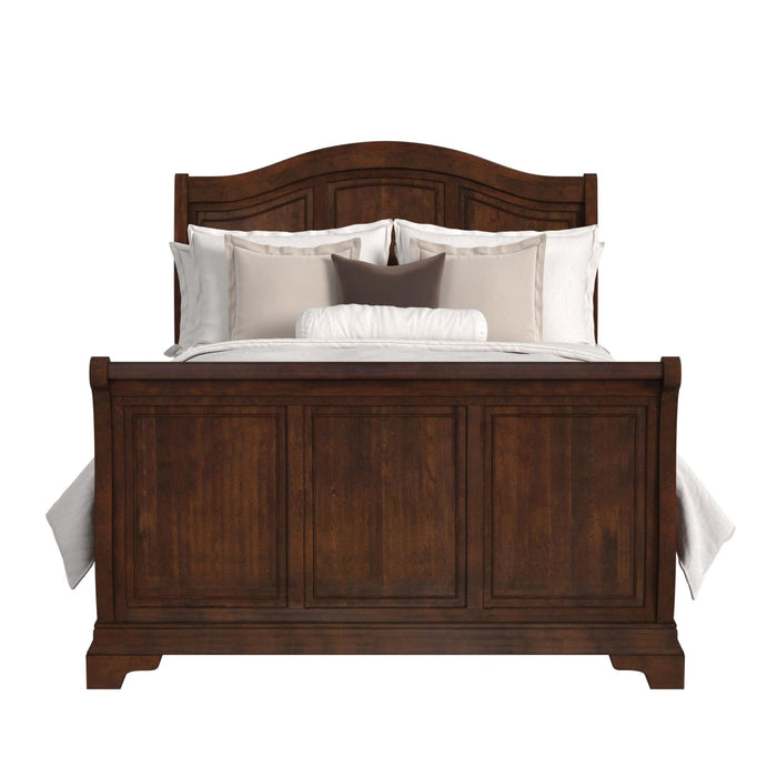 Cameron Cherry Sleigh Bed - Eclectic 79 Furniture Store