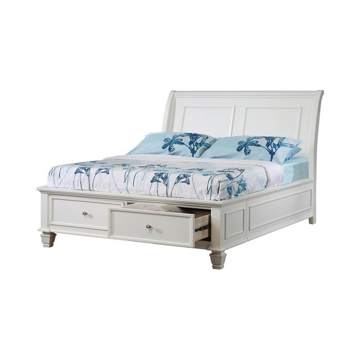 Selena Coastal White Twin Bed - Eclectic 79 Furniture Store