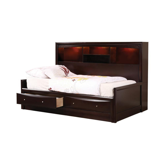 Phoenix Transitional Cappuccino Full Bed