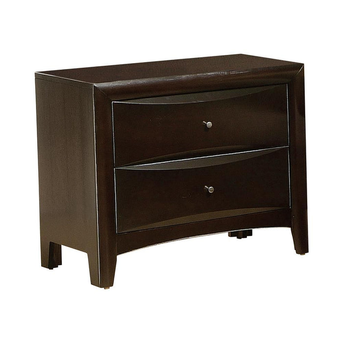 Phoenix Cappuccino Nightstand - Eclectic 79 Furniture Store