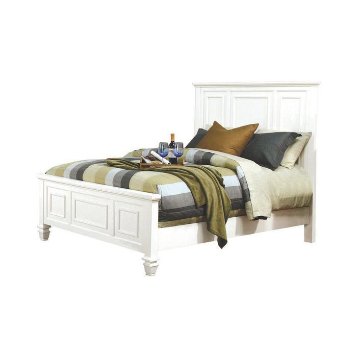 Sandy Beach White Queen Bed - Eclectic 79 Furniture Store