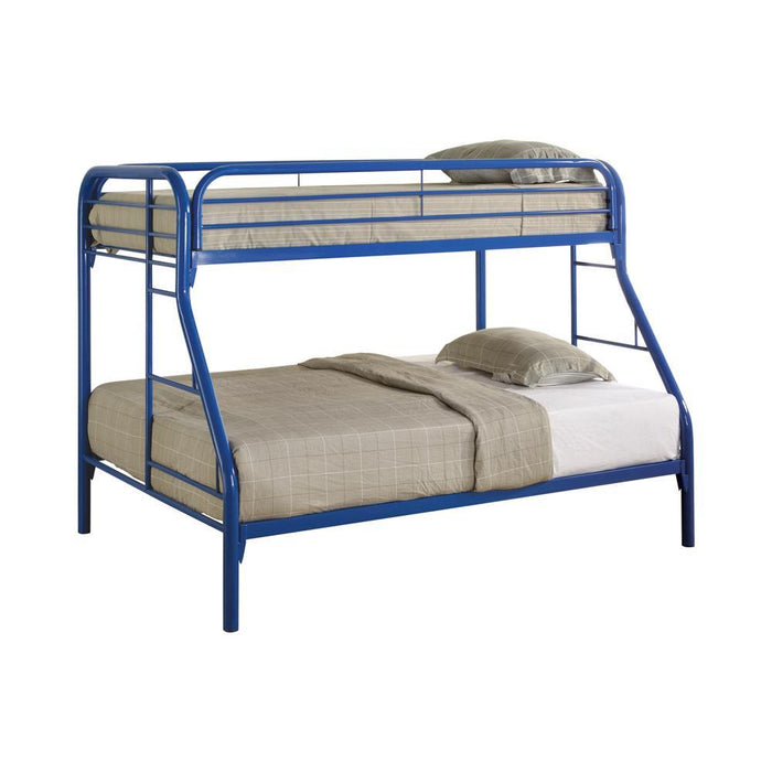 Morgan  Twin-over-Full Blue Bunk Bed - Eclectic 79 Furniture Store