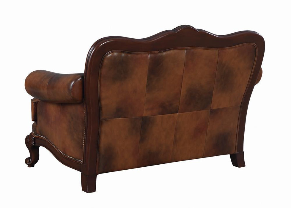 Victoria Traditional Tri-Tone Loveseat - Eclectic 79 Furniture Store