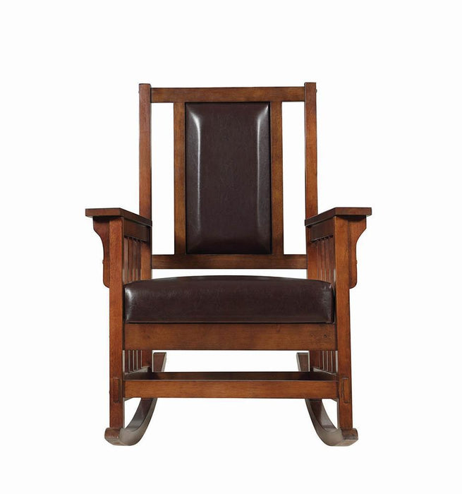 Traditional Tobacco Rocking Chair - Eclectic 79 Furniture Store