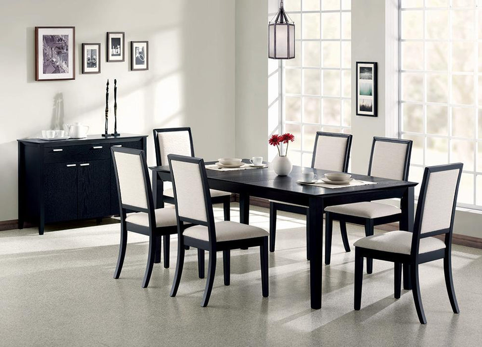 Louise Transitional Black Rectangular Dining Table - Eclectic 79 Furniture Store