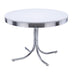 Retro White and Chrome Dining Table - Eclectic 79 Furniture Store