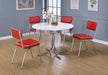 Retro White and Chrome Dining Table - Eclectic 79 Furniture Store